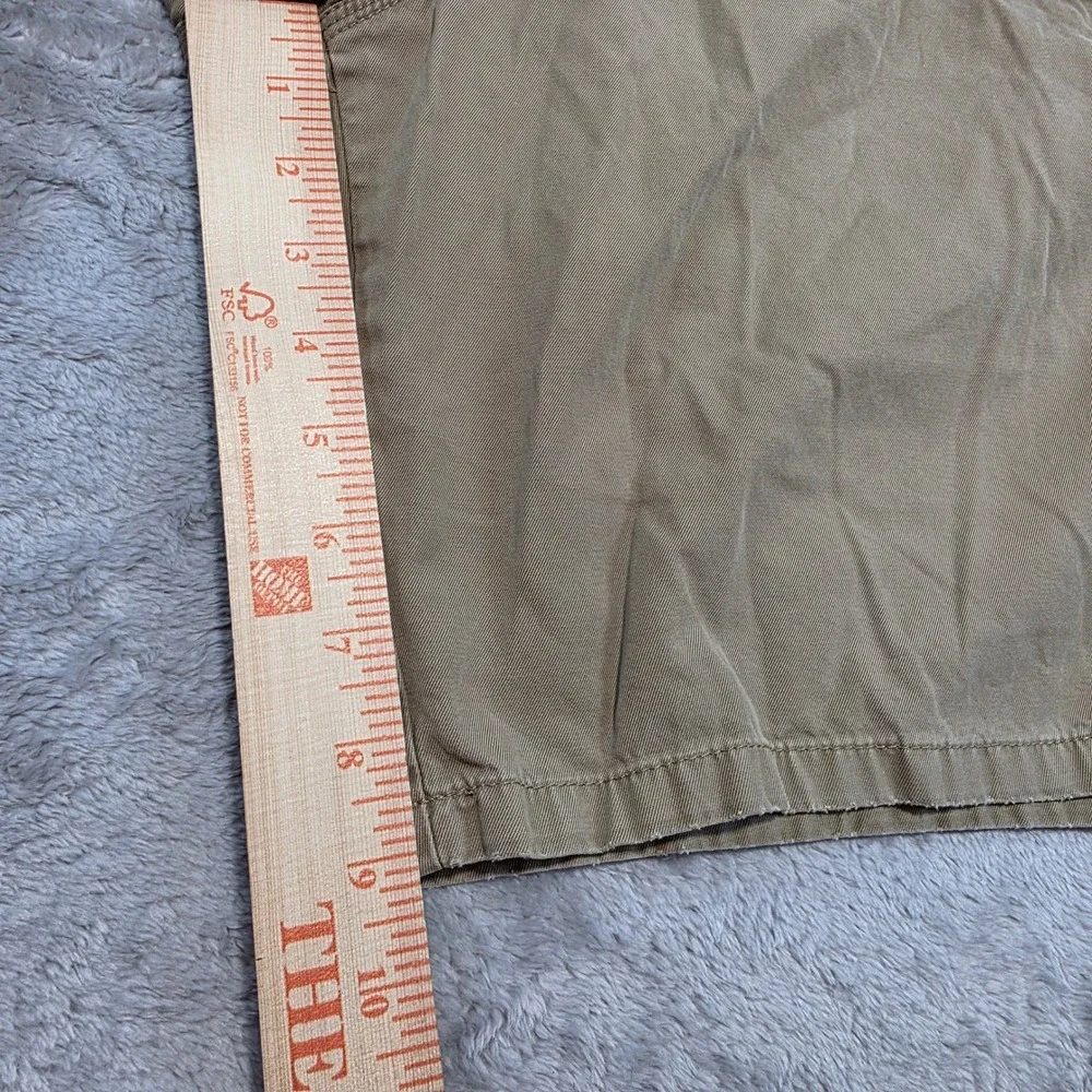 Banana‎ Republic Men 34 Khaki Aiden Short Cotton Twill Casual Chino Flat Front